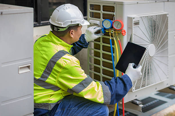 Professional Hvac technician working in Hurdle Mills, NC
